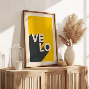 Typographic Cycling Print, Velo Print, Tour de France Wall Art, Download Print | TOU02