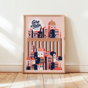 Giro d’Italia 2025 Printable Art – Instant Download Bike Race Poster, Digital Cycling Wall Art, Italy Decor