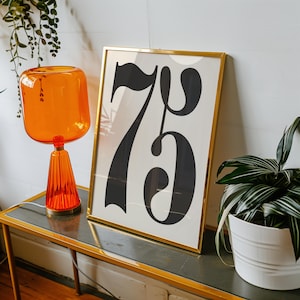 1975 Landmark Birthday Print, 50th Birthday Poster | Printed and Shipped