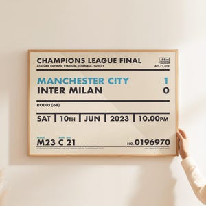 Man City Art - Man City Champions League Poster - City Champions Art - Istanbul 2023 | SHIPPED
