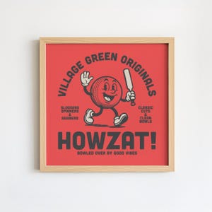 Cricket Print | Cricket Poster | Cricket Mascot Art Print | Boys Room Decor | Cricket Fan Gift | Sports Room Decor | SHIPPED