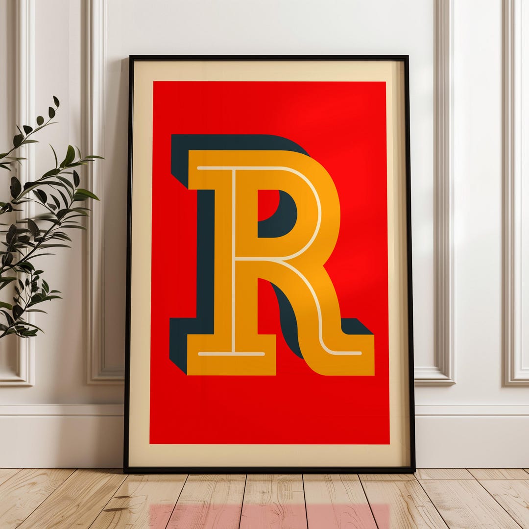 Typographic Letter R Typographic Letter R Digital Download Print, Alphabet Print - Etsy