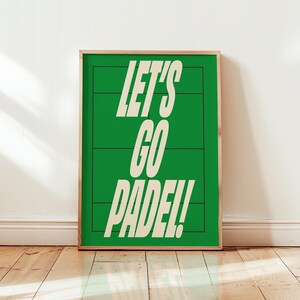 Impresión de Pádel / Cartel de Pádel / Impresión Let's Go Padel / Impresión de Pádel / ENVIADO