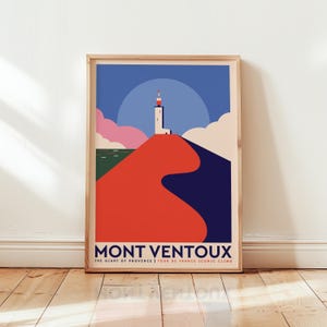 Mont Ventoux Graphic Print | Cycling Poster | Ventoux Travel Poster | SHIPPED