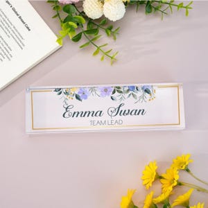 Customk naambordje voor bureau, leraar kantoorinrichting, naambord bureau, professioneel cadeau voor baas, kantoorcadeaus, promotiecadeau, cadeau collega