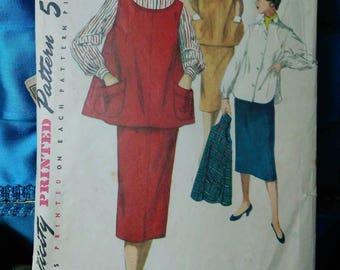1950's Simplicity 4847 3 piece suit Maternity size 14 day and evening looks
