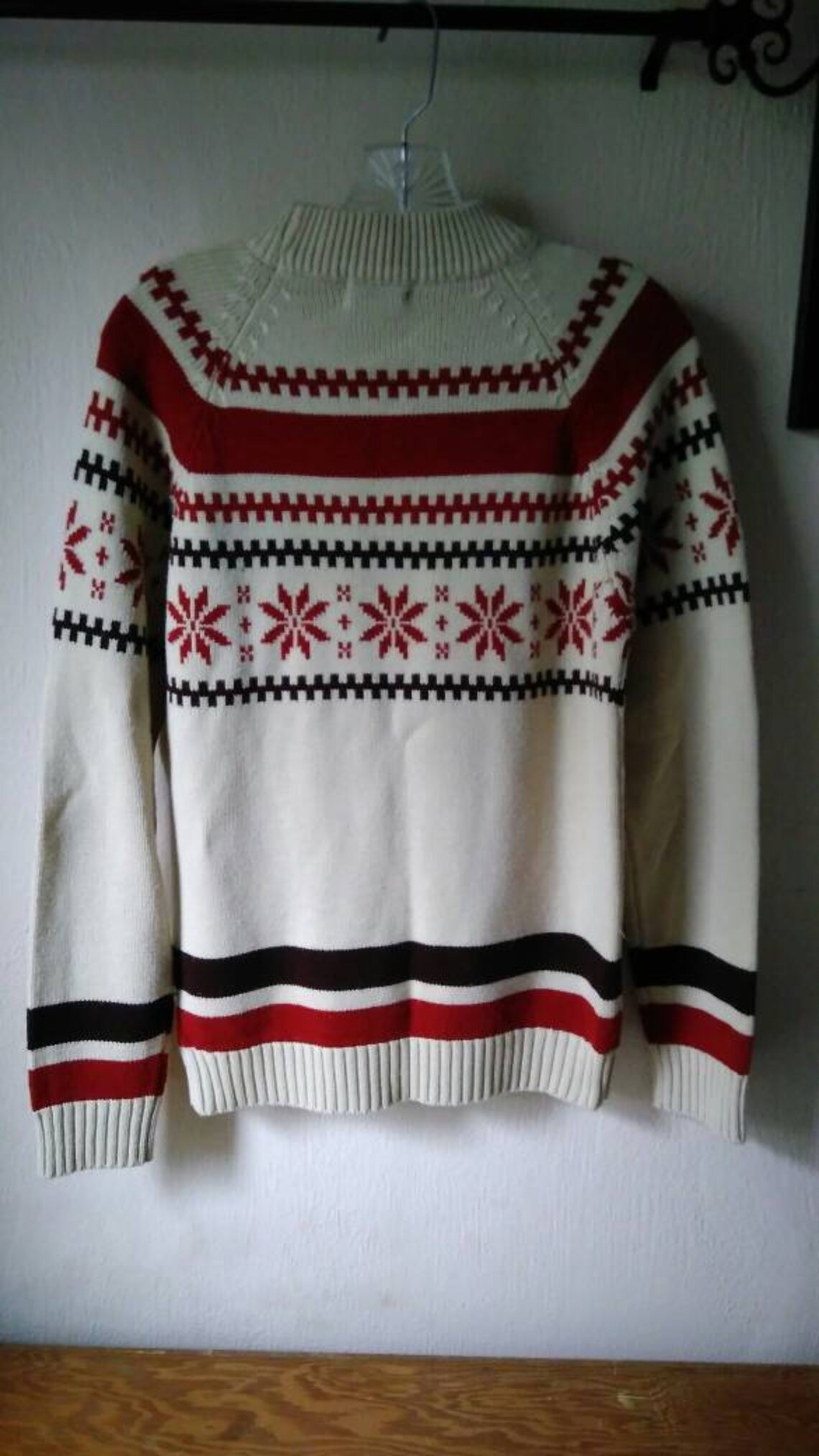1970s Kmart Mens Acrylic Sweater Nordic Ski Size Small Brown Etsy