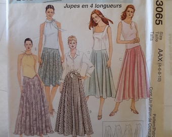 1990s McCall's 3065 Quick & Easy skirt pattern four lengths sizes 4 to 10 Factory folded unused