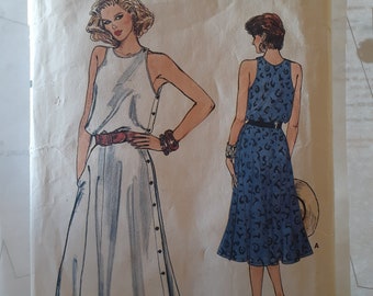 1985 very easy Vogue 9242 side button summer size 6 8 10 number