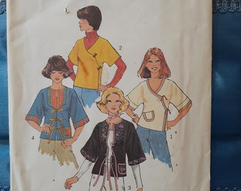 1976 Simplicity 7598 Misses unlined jackets size large 16-18