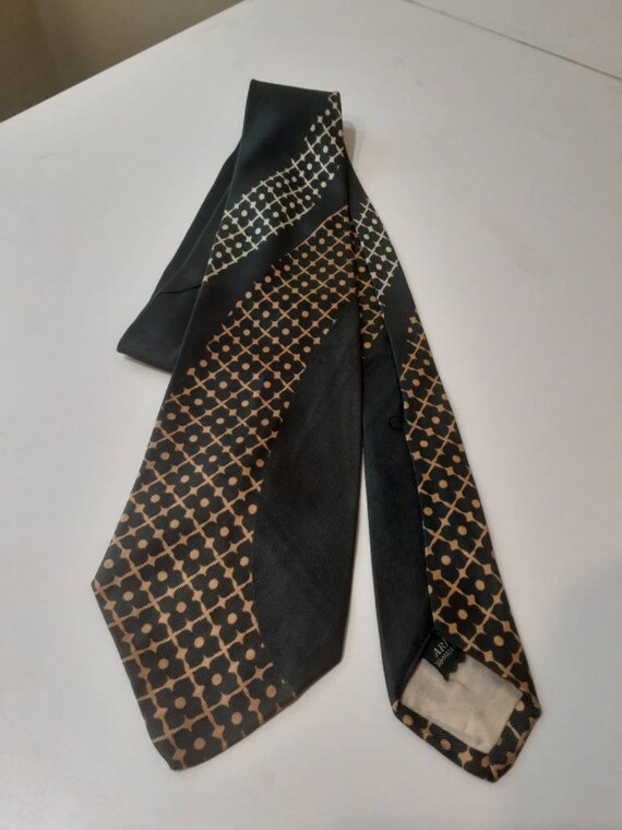 1940s vintage men's necktie by Arrow deep moss gre