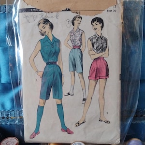 1950s Advance 7877 size 12 shirt and  shorts pattern 2 lengths