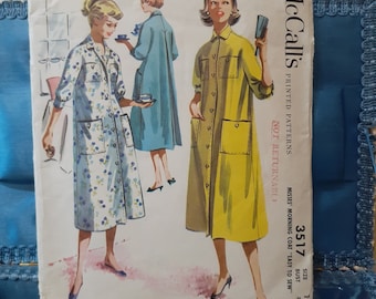 1955 McCall's 3517 Misses' morning coat or robe size 18 or bust 36