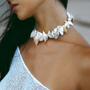 Mermaid necklace, choker necklace, shell necklace, Shell necklace, maximalist necklace, stainless steel, shell choker, stainless steel