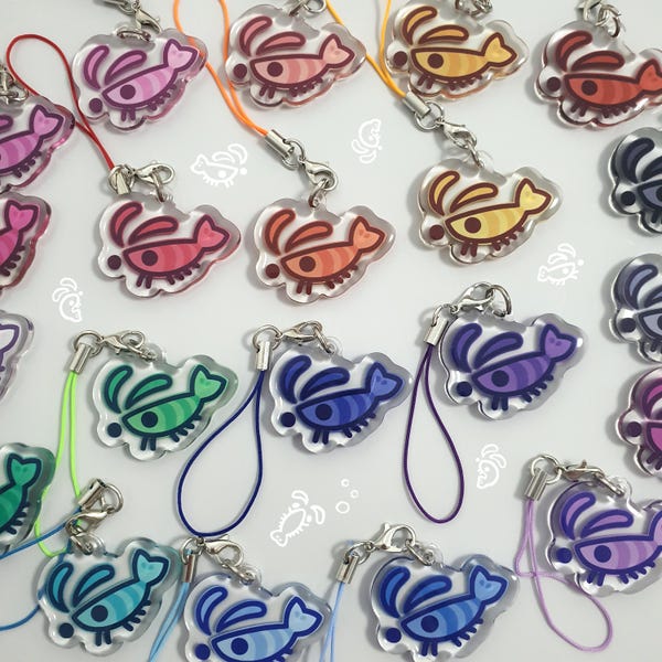 Shrimp epoxy phone charms