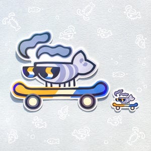 BFDI Nine skateboard räkklistermärken