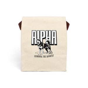 Stylish Dog-Themed Lunch Bag, Alpha Lunch Tote, Fun Pet Lover Gift, Reusable Snack Bag, Cute Eco-Friendly Lunch Carrier