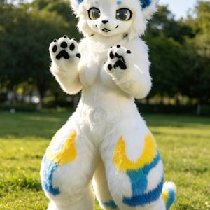 Normal Fursuit Fursuit Fullsuit Set, Fursuit Head, Paws, Tail, Feet & Wings ...