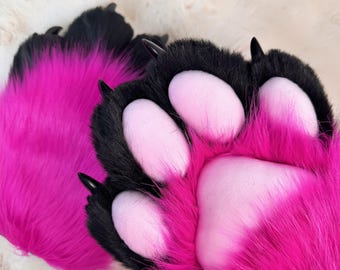 Customizable Furry Tiger Paw Gloves: Cosplay Hand Paws