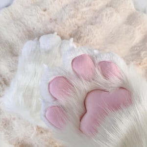 Handmade Werewolf Fursuit Paws: Plush Cosplay Gloves
