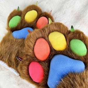 Furry Bear Paws: Handmade Cosplay Fursuit Gloves