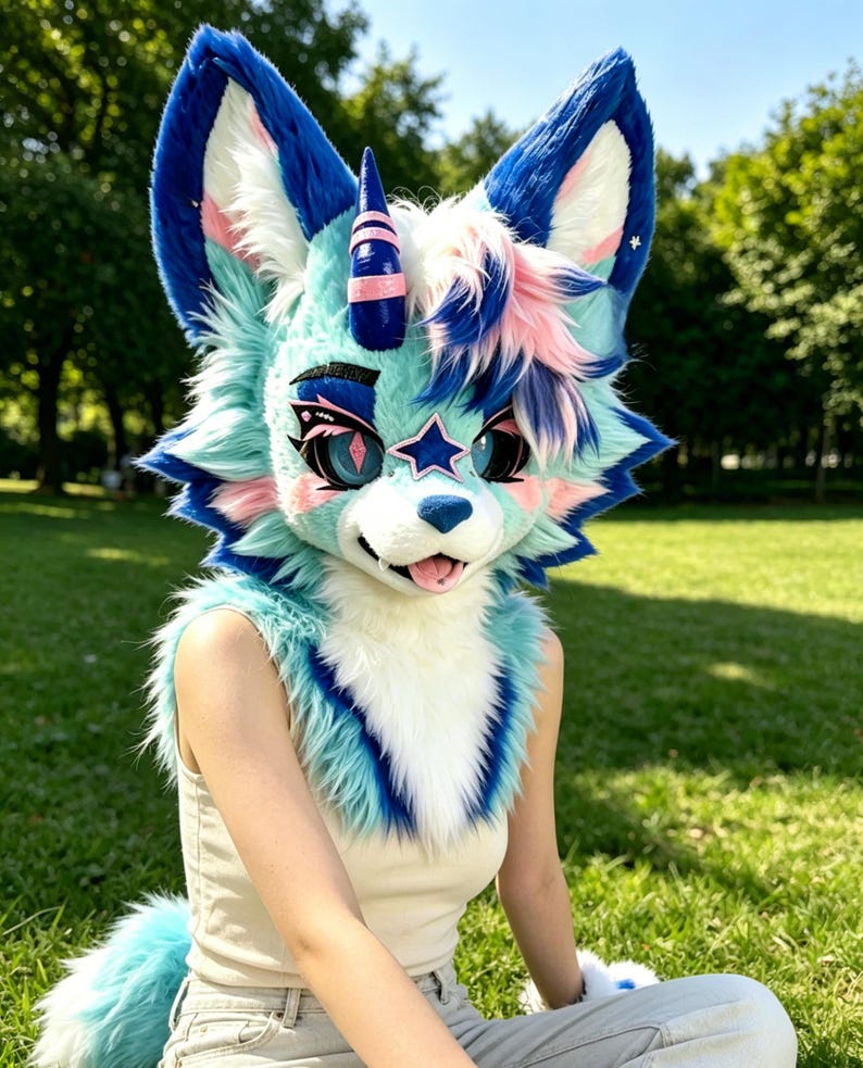 American Fursuit Head, Fursuit Mask, Custom Paws Head Tail - Etsy