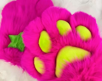 Zampe Kawaii Fursuit: quattro dita, pelliccia morbida, modello personalizzato