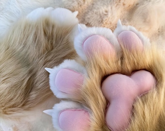Gehäkelte pelzige Pfoten: Cosplay Handschuhe, Geschenk Kawaii