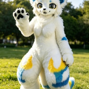 Normal Fursuit Fursuit Fullsuit Set, Fursuit Head, Paws, Tail, Feet & Wings ...