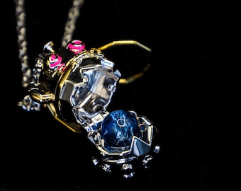 Arcane Inspired Jinx Monkey Bomb Necklace, LoL Jinx Collector Jewelry