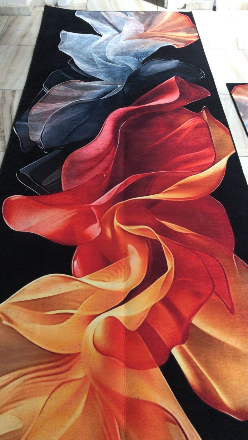 Abstract Runner Rug,colorful Hallway Rug,abstract Art Rug,long Rug ...