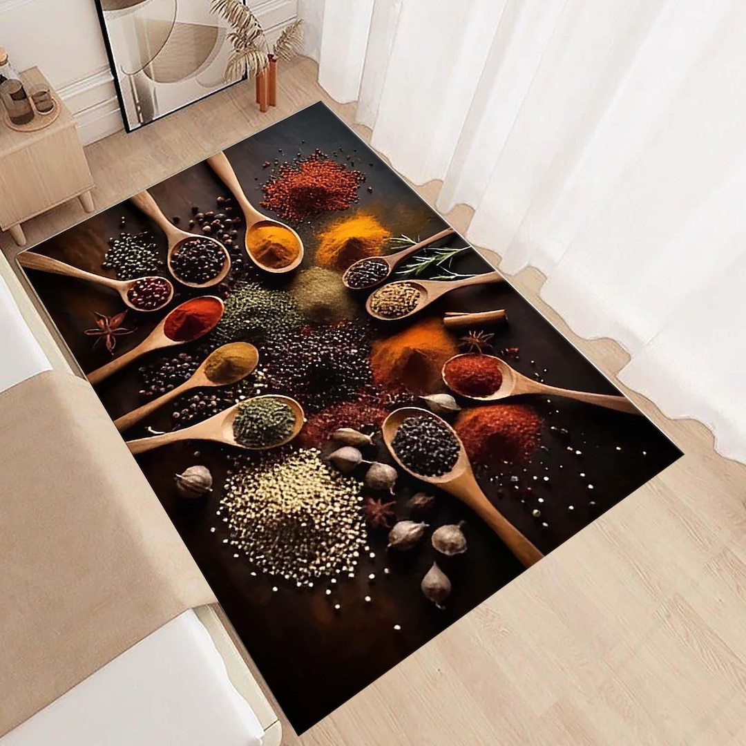 Spices Area Rug, Kitchen Rug, Spice Rug, Housewarming Gift Rug,modern ...