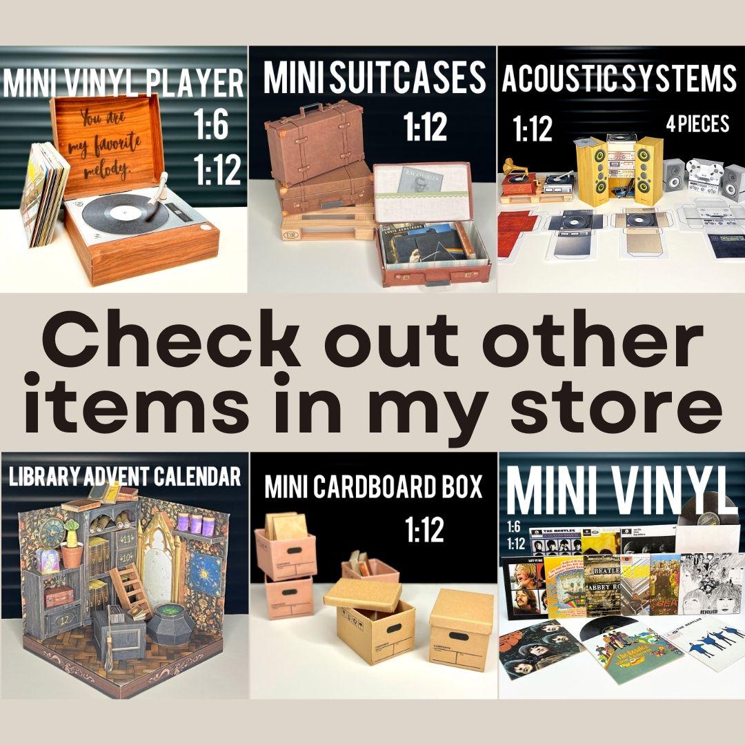 Lot De 6 Vinyles Miniatures Pour Maison De Poupée – Tourne-disque Rétro, Disques Décoratifs Réalistes – Accessoire Micro-paysage Et Bureau