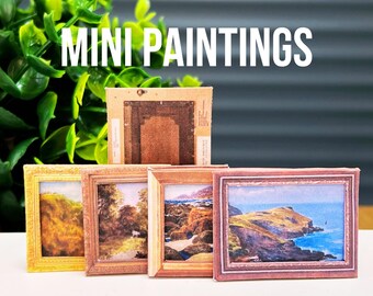 Pinturas en Miniatura enmarcadas para Casas de Muñecas – Descarga Digital, Escala 1 12 1:6 Decoraciones para habitaciones