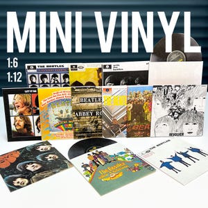 Miniature vinyl discs set | Scale 1:6 1-12 | Instant Download printable | Elf | Collectibles | Dollhouse | The Fab Four | Templates