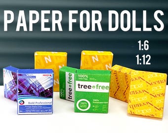 Plantillas de Papel en Miniatura Imprimibles para Muñecas y Casas de Muñecas – Kit de Manualidades DIY a Escala 1:6 y 1 12