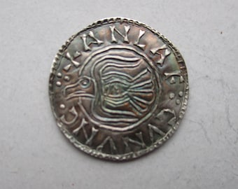 Raven Penny hand hammered in Fine Silver, Viking Olaf Guthfrithson  934–941 Dublin York Anlaf type