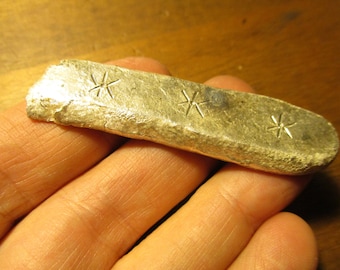 Viking Medieval style Hack Silver flat thick finger bar 52 grams + Anglo Saxon 950 sterling ++ silver bullion