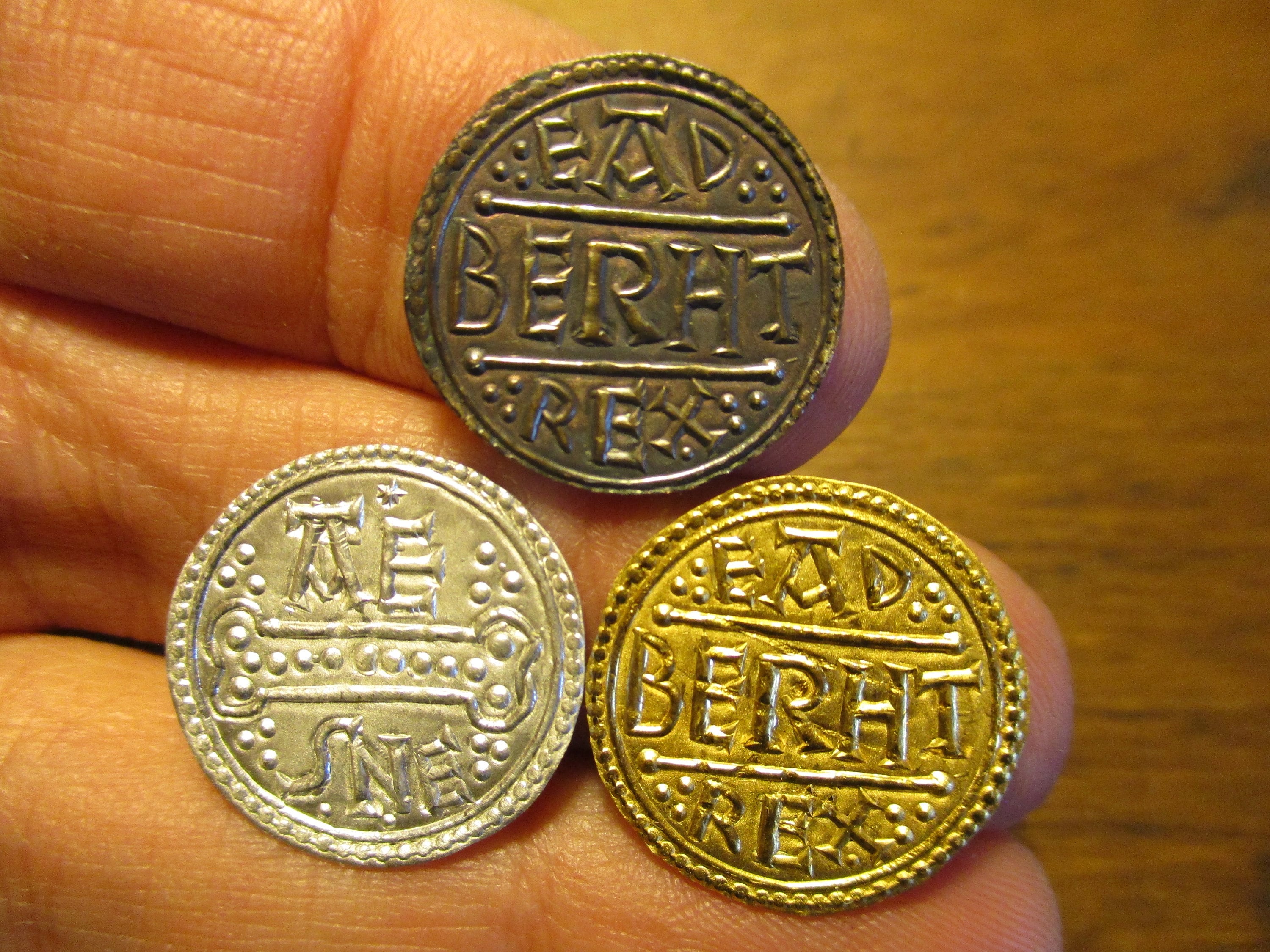 Eadberht Praen King of Kent Hammered penny in 999 silver copy