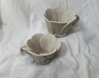 Blossom Mug Pottery Template/ handbuild pottery/ pattern/ Keramik Schablone /Blumen Becher/ DIY