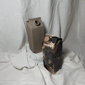Milk Carton Pottery Template/ handbuild pottery/ pattern/ Milchbox /Teelicht Häuschen Vorlage/ DIY