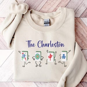 The Charleston Mahjong Sweatshirt, The Charleston Sweatshirt, Mahjong Dance Sweatshirt, Charleston Mahjong Crewneck, Domino Sweatshirt