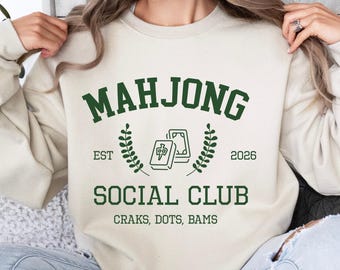 Mahjong Sweatshirt, Mahjong Lover Gift, Mahjong Social Club Sweatshirt, Mahjong Group Sweatshirt, Mahjong Club Shirt, Mahjong Night Shirt