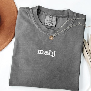 Comfort Colors® Mahj Shirt, Funny Mahjong Shirt, Cute Mahjong Shirt, Gift for Mahjong Enthusiast, Mahjong Tee, Gift for Mom, Gift for Dad