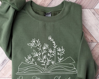 Retro Book Lover Gift, Reading Sweatshirt, Just One More Chapter Sweater, Books Club Matching Pullover, Gift For Librarian, Aesthetic Hoodie