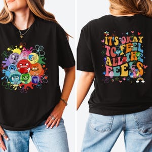 Disney Inside Out It&#39;s Okay To Feel All The Feels Shirt, Mental Health shirt, Inclusion Shirt, Speech Therapy Shirt, BCBA Shirt, Para Shirt
