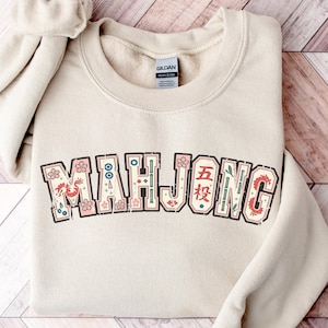 The Charleston Mahjong Sweatshirt, The Charleston Sweatshirt, Mahjong Dance Sweatshirt, Ladies Game Night Tee - US Cotton
