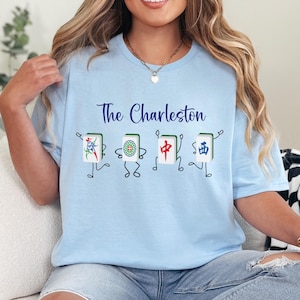 The Charleston Mahjong Shirt, The Charleston T-shirt, Mahjong Dance Shirt, Charleston Mahjong Crewneck, Domino Tshirt