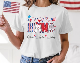4. Juli Oma Shirt, 4. Juli Oma Shirt, 4. Juli Oma Shirt, 4. Juli Oma und Enkelkind Name Shirt, 4. Juli Mimi