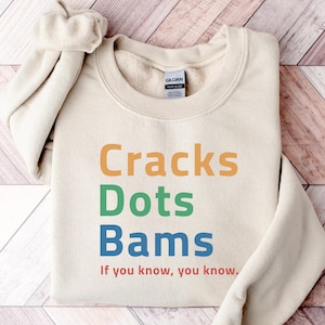 Cracks Dots Bams Sweatshirt, Mahjong Shirt, Funny Mahjong Shirt, Cute Mahjong Shirt, Game Shirt, Mahjong Tee, Gift for Mom, Gift for Dad,